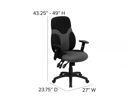 BLNK - Abbott High-Back Ergonomic Mesh Swivel Task Office Chair with Adjustable Arms