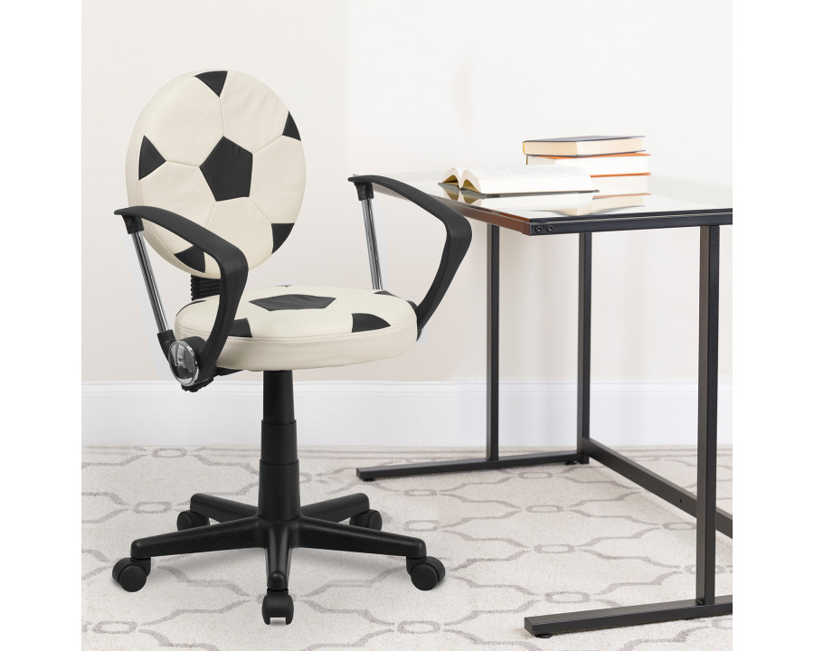 BLNK Billy Soccer Swivel Task Office Chair - with Arms