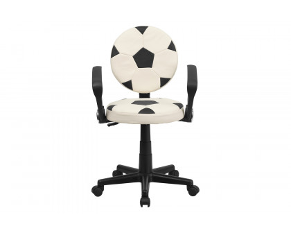 BLNK Billy Soccer Swivel Task Office Chair - with Arms