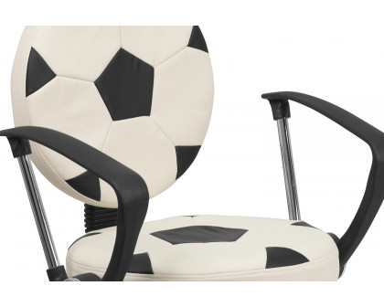 BLNK Billy Soccer Swivel Task Office Chair - with Arms