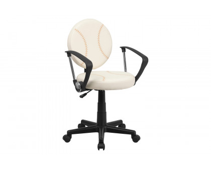 BLNK Jonathan Baseball Swivel Task Office Chair - with Arms