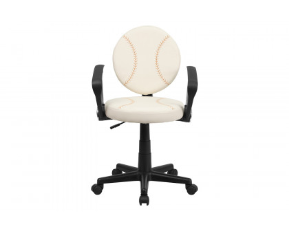 BLNK Jonathan Baseball Swivel Task Office Chair - with Arms