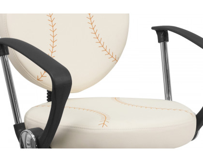 BLNK Jonathan Baseball Swivel Task Office Chair - with Arms