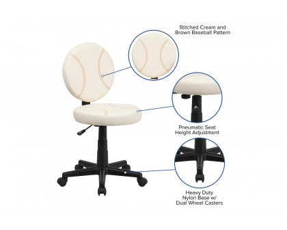 BLNK Jonathan Baseball Swivel Task Office Chair