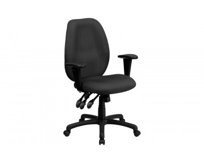 BLNK Rochelle Fabric High-Back Multifunction Ergonomic Executive Swivel Office Chair with Adjustable Arms