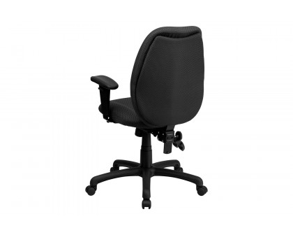 BLNK Rochelle Fabric High-Back Multifunction Ergonomic Executive Swivel Office Chair with Adjustable Arms - Gray