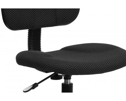 BLNK Bruce Fabric Drafting Chair - Black Patterned