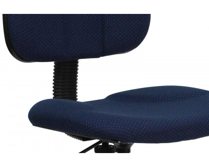 BLNK Bruce Fabric Drafting Chair - Navy Blue Patterned