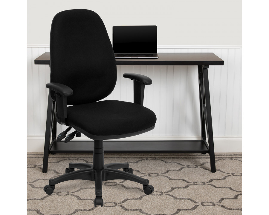 BLNK - Rochelle Fabric High-Back Executive Swivel Ergonomic Office Chair with Adjustable Arms