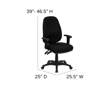 BLNK - Rochelle Fabric High-Back Executive Swivel Ergonomic Office Chair with Adjustable Arms