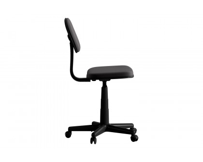 BLNK Harry Low-Back Adjustable Student Swivel Task Office Chair with Padded Mesh Seat and Back - Black