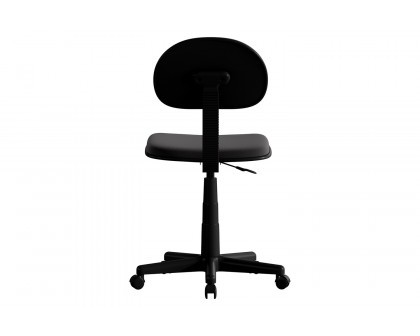 BLNK Harry Low-Back Adjustable Student Swivel Task Office Chair with Padded Mesh Seat and Back - Black