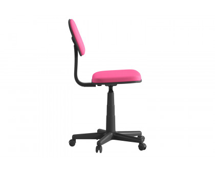 BLNK Harry Low-Back Adjustable Student Swivel Task Office Chair with Padded Mesh Seat and Back - Dark Pink