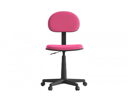 BLNK Harry Low-Back Adjustable Student Swivel Task Office Chair with Padded Mesh Seat and Back - Dark Pink