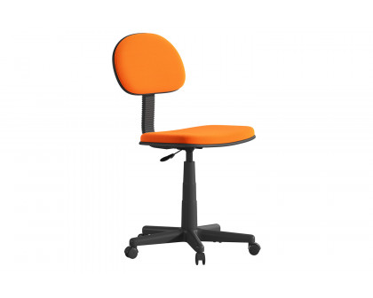 BLNK Harry Low-Back Adjustable Student Swivel Task Office Chair with Padded Mesh Seat and Back - Light Orange