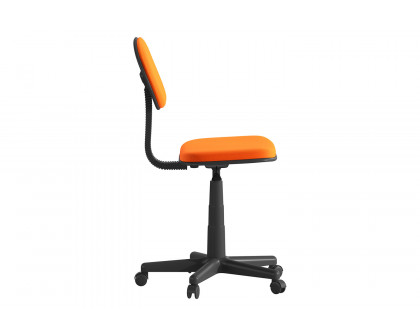 BLNK Harry Low-Back Adjustable Student Swivel Task Office Chair with Padded Mesh Seat and Back - Light Orange