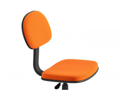 BLNK Harry Low-Back Adjustable Student Swivel Task Office Chair with Padded Mesh Seat and Back - Light Orange