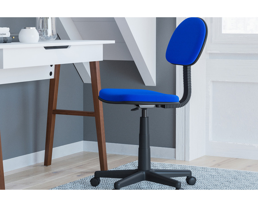 BLNK Harry Low-Back Adjustable Student Swivel Task Office Chair with Padded Mesh Seat and Back - Royal Blue