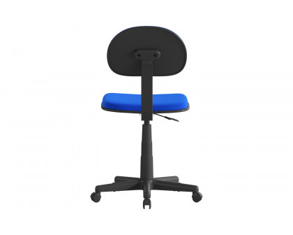 BLNK Harry Low-Back Adjustable Student Swivel Task Office Chair with Padded Mesh Seat and Back - Royal Blue