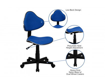 BLNK Whitney Fabric Whitney Swivel Ergonomic Task Office Chair - Blue