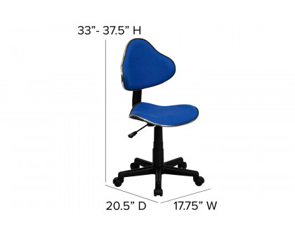 BLNK Whitney Fabric Whitney Swivel Ergonomic Task Office Chair - Blue