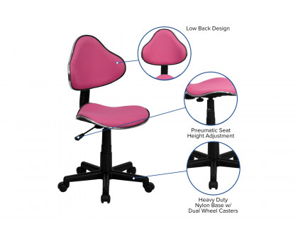 BLNK Whitney Fabric Whitney Swivel Ergonomic Task Office Chair - Pink