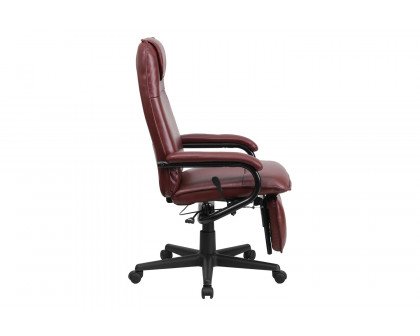 BLNK Robert LeatherSoft High-Back Executive Reclining Ergonomic Swivel Office Chair with Arms - Burgundy