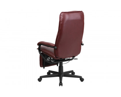 BLNK Robert LeatherSoft High-Back Executive Reclining Ergonomic Swivel Office Chair with Arms - Burgundy