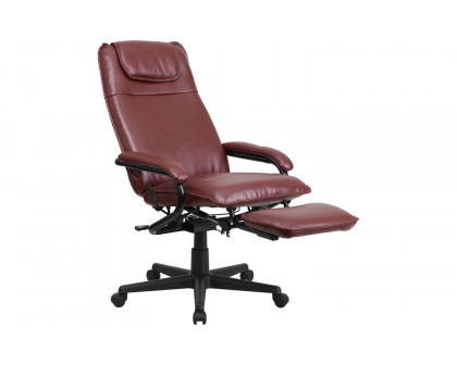 BLNK Robert LeatherSoft High-Back Executive Reclining Ergonomic Swivel Office Chair with Arms - Burgundy