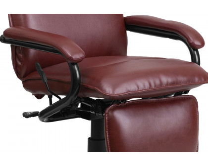 BLNK Robert LeatherSoft High-Back Executive Reclining Ergonomic Swivel Office Chair with Arms - Burgundy