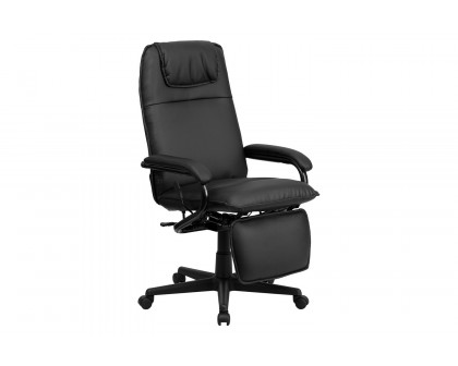 BLNK Robert LeatherSoft High-Back Executive Reclining Ergonomic Swivel Office Chair with Arms - Black