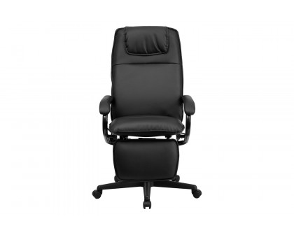 BLNK Robert LeatherSoft High-Back Executive Reclining Ergonomic Swivel Office Chair with Arms - Black