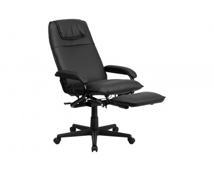 BLNK Robert LeatherSoft High-Back Executive Reclining Ergonomic Swivel Office Chair with Arms - Black