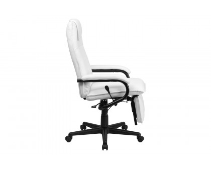 BLNK Robert LeatherSoft High-Back Executive Reclining Ergonomic Swivel Office Chair with Arms - White