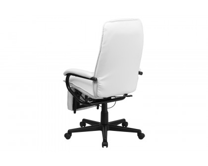 BLNK Robert LeatherSoft High-Back Executive Reclining Ergonomic Swivel Office Chair with Arms - White