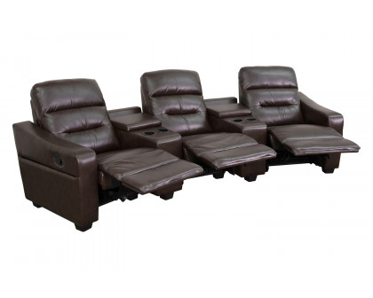 BLNK - LeatherSoft Reclining Home Theatre Sectional Sofa