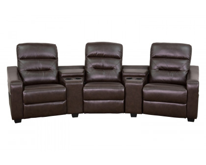 BLNK - LeatherSoft Reclining Home Theatre Sectional Sofa