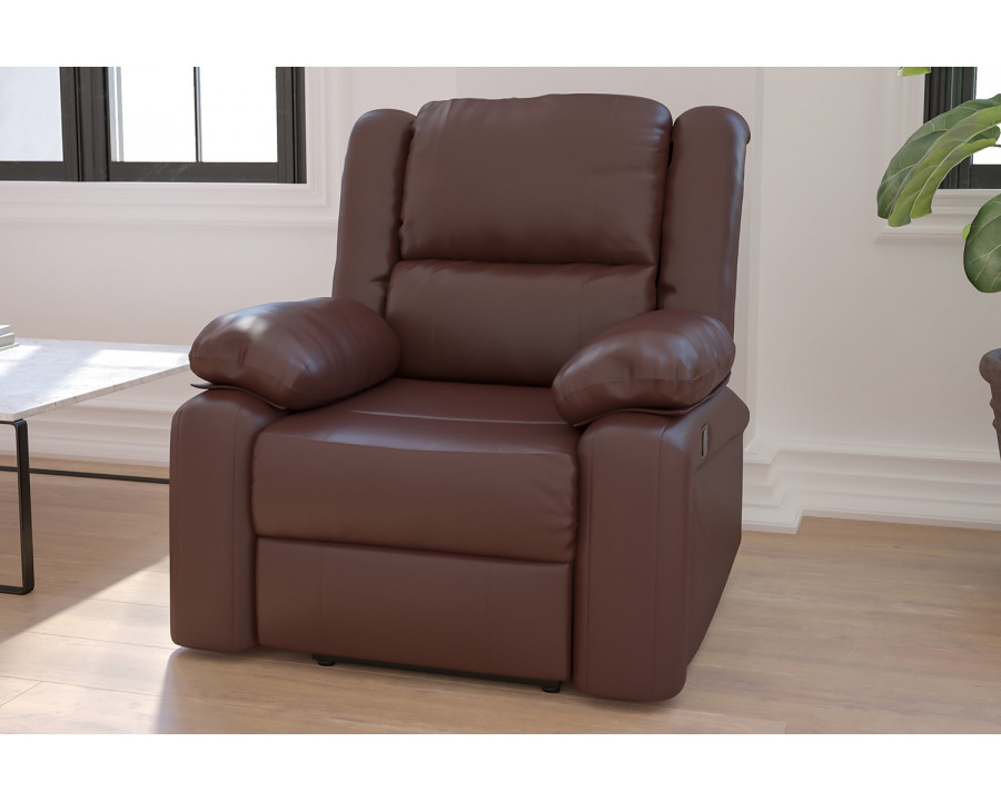 BLNK Harmony Series LeatherSoft Recliner - Brown