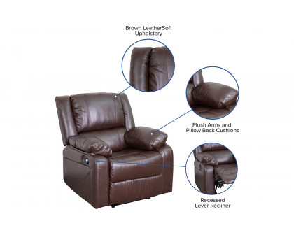 BLNK Harmony Series LeatherSoft Recliner - Brown