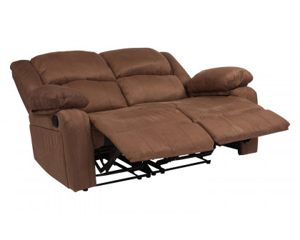 BLNK - Harmony Series Microfiber Loveseat with Two Built-In Recliners