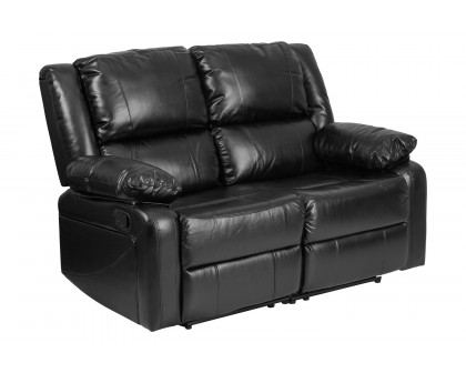 BLNK Harmony Series LeatherSoft Loveseat with Two Built-In Recliners