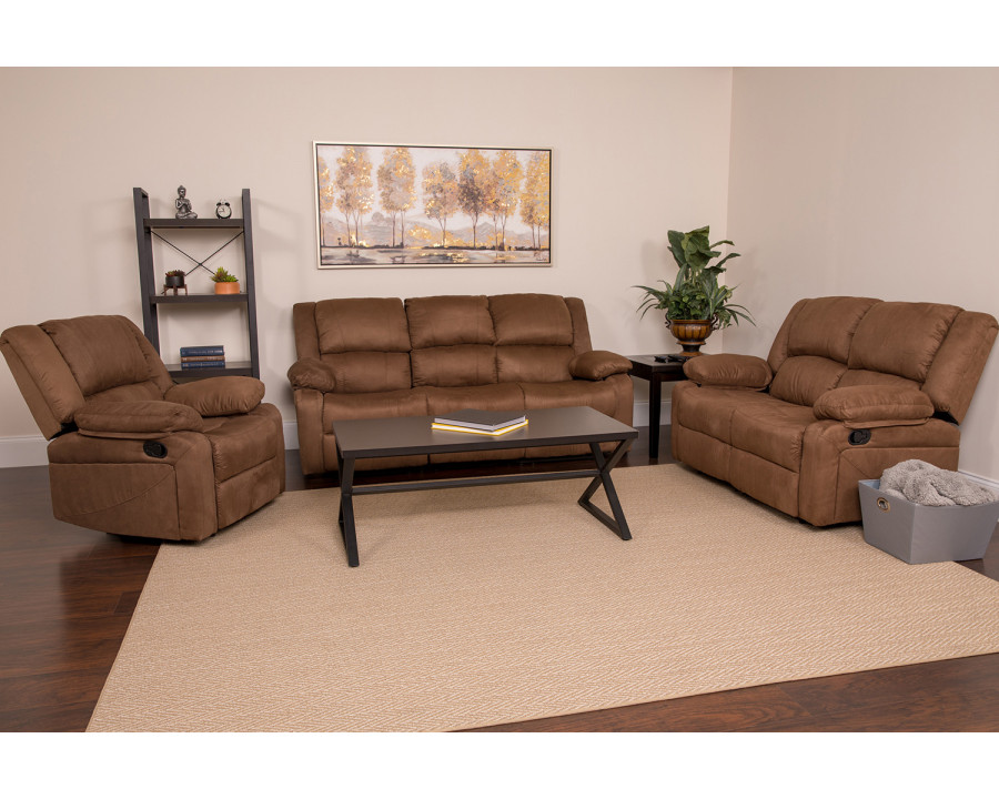 BLNK - Harmony Series Microfiber Reclining Sofa Set