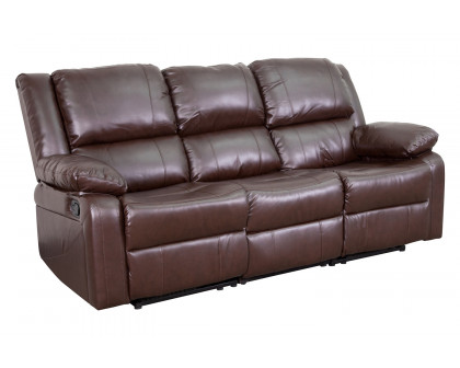 BLNK Harmony Series LeatherSoft Sofa with Two Built-In Recliners