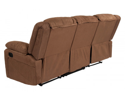 BLNK - Harmony Series Microfiber Sofa with Two Built-In Recliners