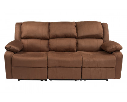 BLNK - Harmony Series Microfiber Sofa with Two Built-In Recliners