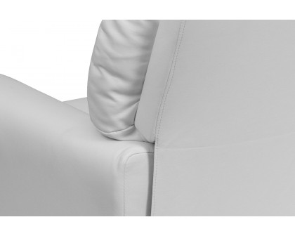 BLNK™ Chandler Vinyl Contemporary Kids Recliner with Cup Holder - White