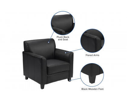 BLNK HERCULES Diplomat Series LeatherSoft Chair - Black