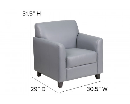 BLNK HERCULES Diplomat Series LeatherSoft Chair - Gray