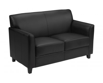 BLNK HERCULES Diplomat Series LeatherSoft Loveseat - Black