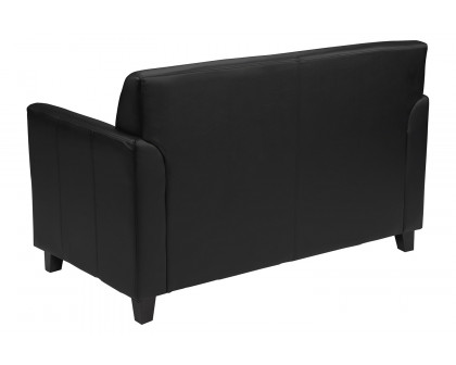 BLNK HERCULES Diplomat Series LeatherSoft Loveseat - Black